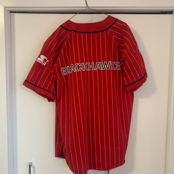 Vintage Starter Chicago Blackhawks Baseball Jersey - Picture 2 of 4